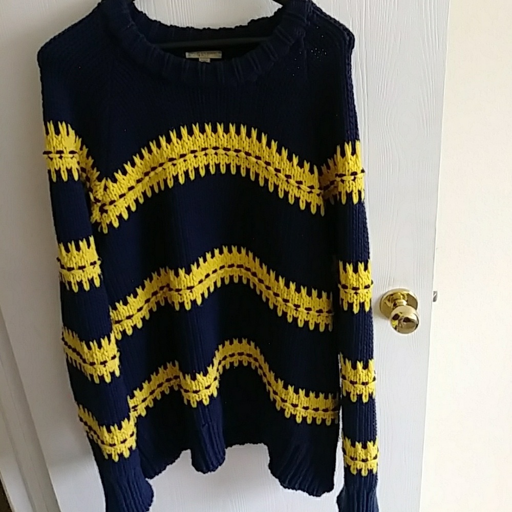 Authentic Burberry Brit Heavy Navy Wool cotton swe